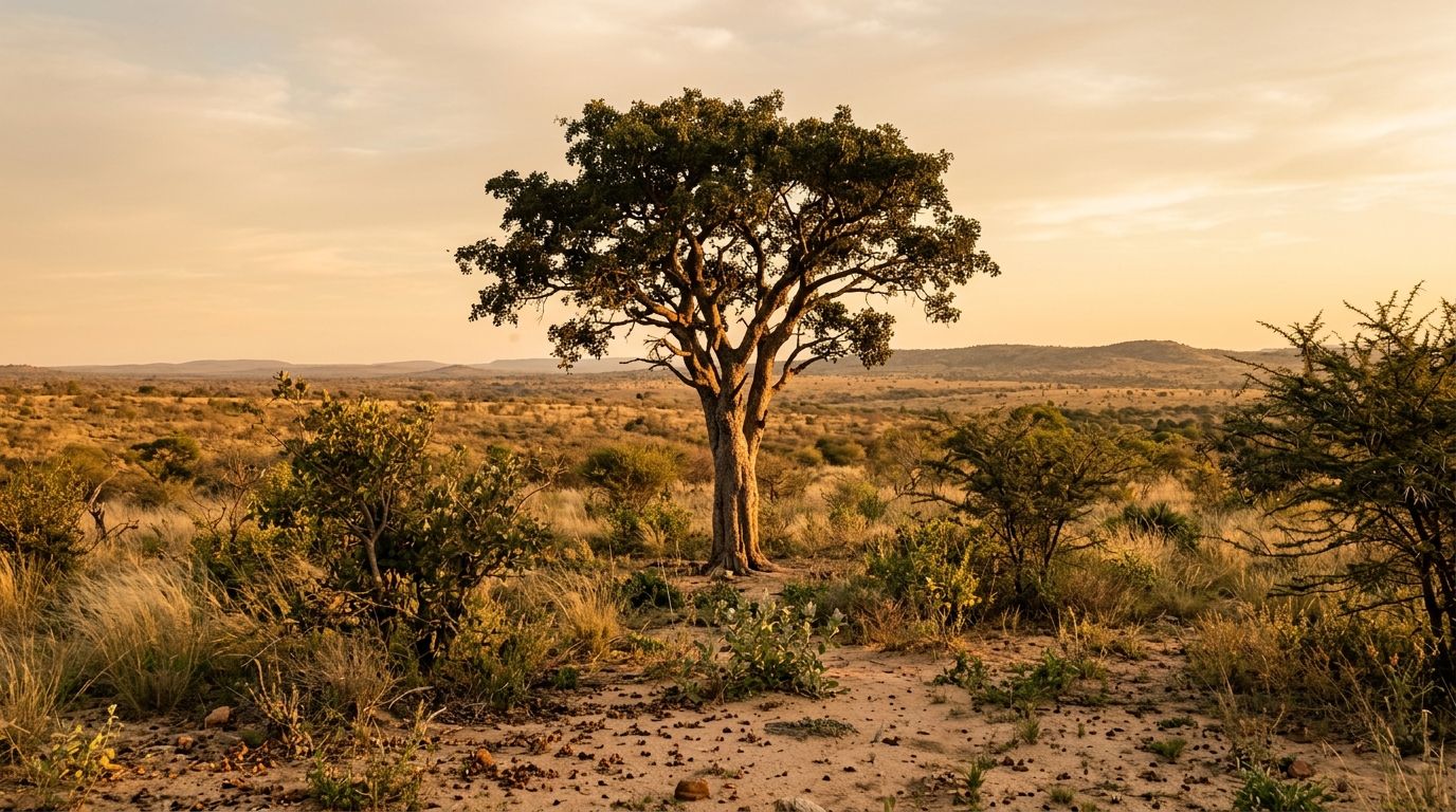 Southern African landscape connected to the roots of Farm House